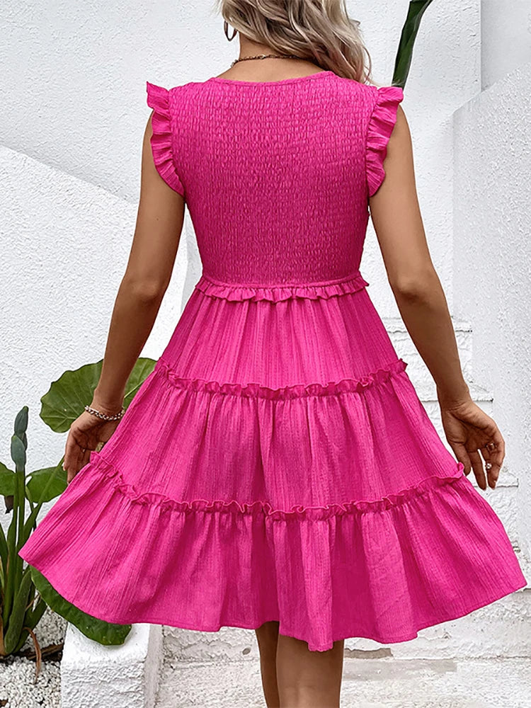 Rose Ruffle Dress