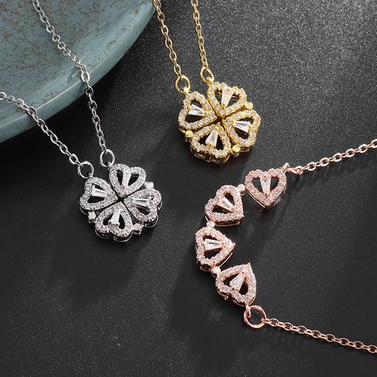 Luxury Heart Clover Necklace